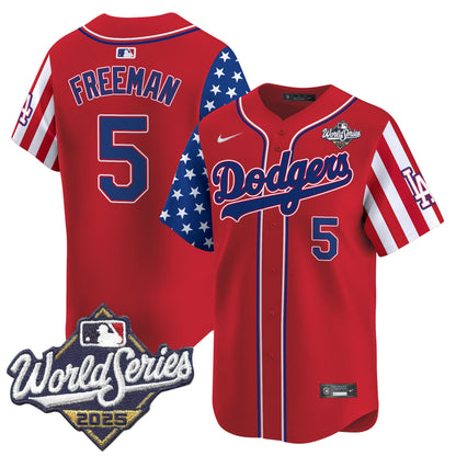 Men's Dodgers 2025 World Series Vapor Premier Limited Jersey - American Style - All Stitched