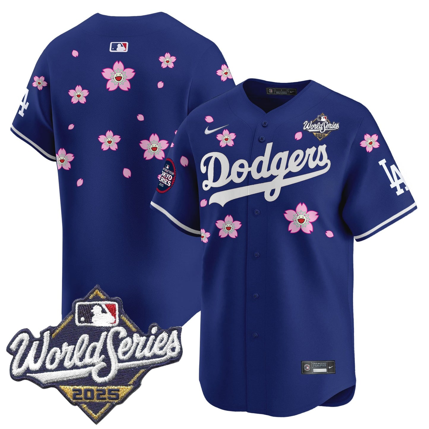 Men's Dodgers 2025 World Series x Tokyo Series Vapor Premier Limited Jersey V2 - All Stitched