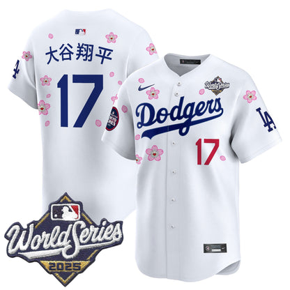 Men's Dodgers 2025 World Series x Tokyo Series Vapor Premier Limited Jersey V2 - All Stitched