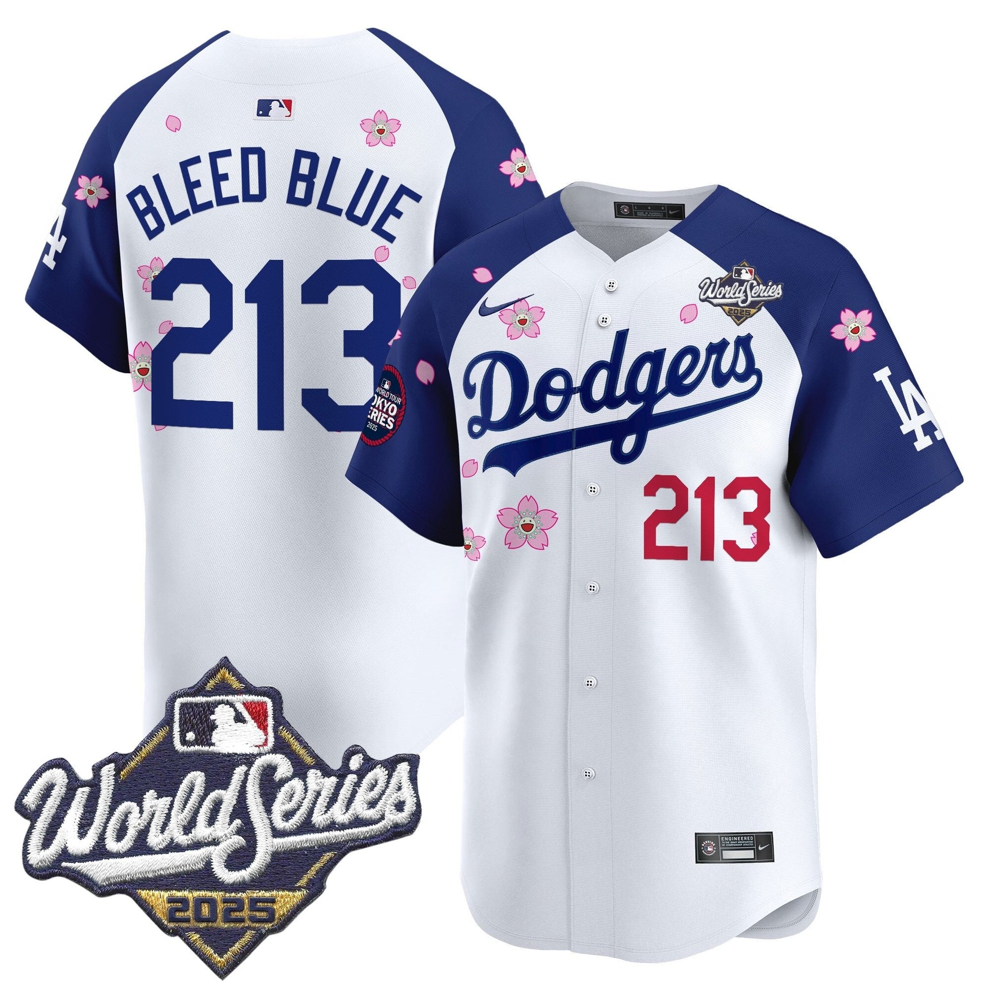 Men's Dodgers 2025 World Series x Tokyo Series Vapor Premier Limited Jersey V2 - All Stitched