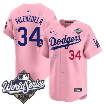 Men's Dodgers 2025 World Series x Tokyo Series Vapor Premier Limited Jersey V2 - All Stitched