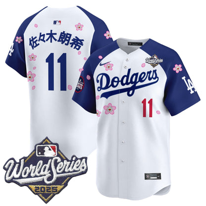 Men's Dodgers 2025 World Series x Tokyo Series Vapor Premier Limited Jersey V2 - All Stitched