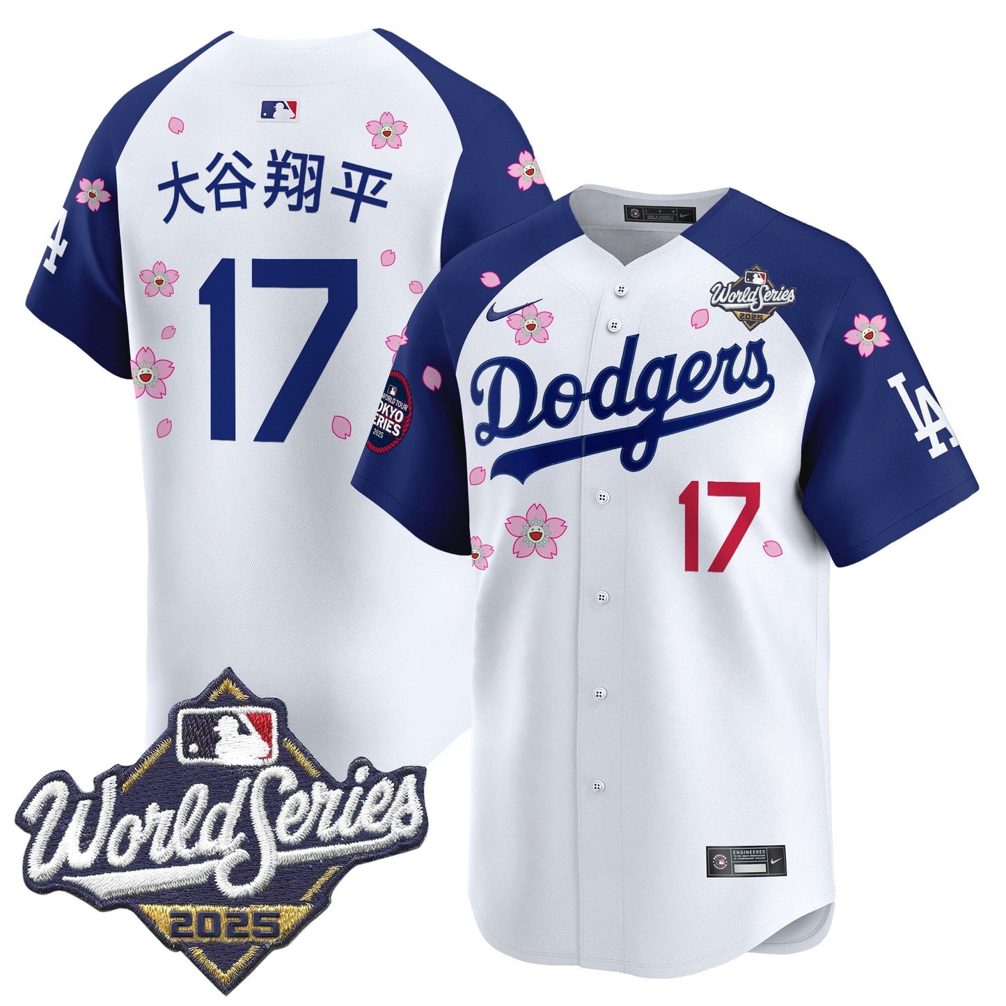 Men's Dodgers 2025 World Series x Tokyo Series Vapor Premier Limited Jersey V2 - All Stitched