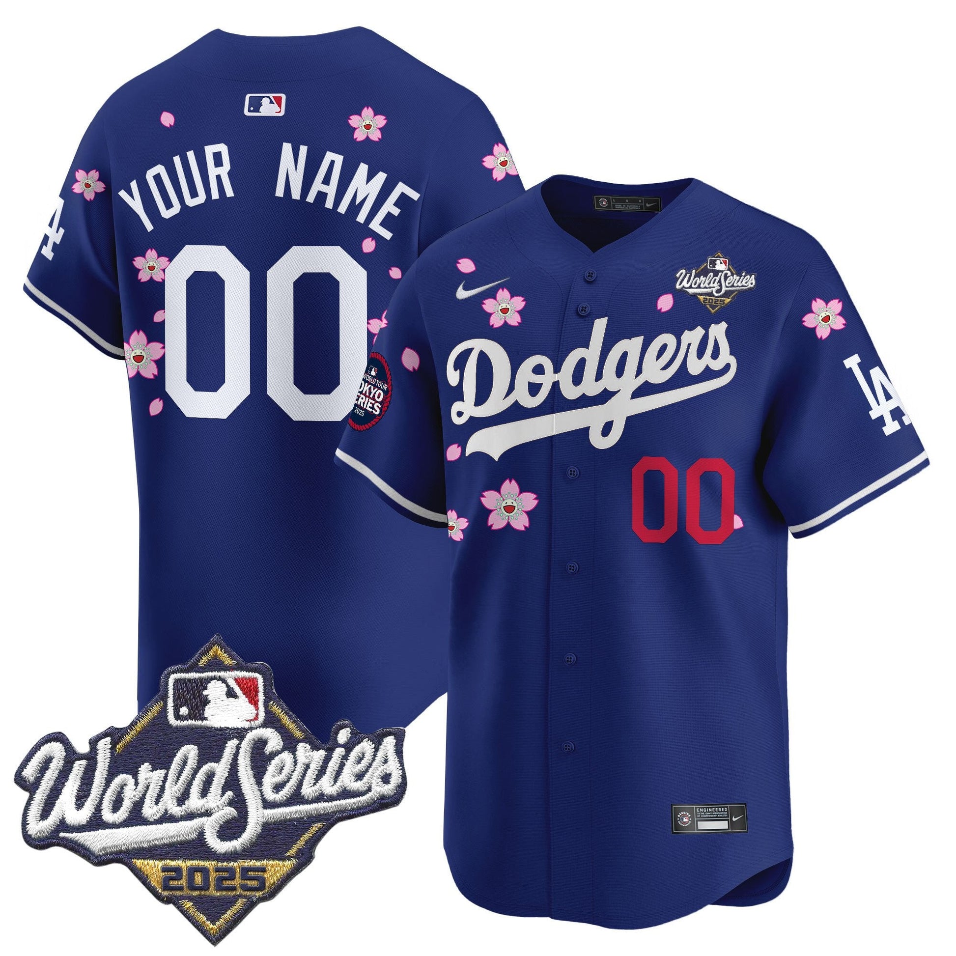 Dodgers 2025 World Series x Tokyo Series Vapor Premier Limited Custom Jersey V2 - All Stitched