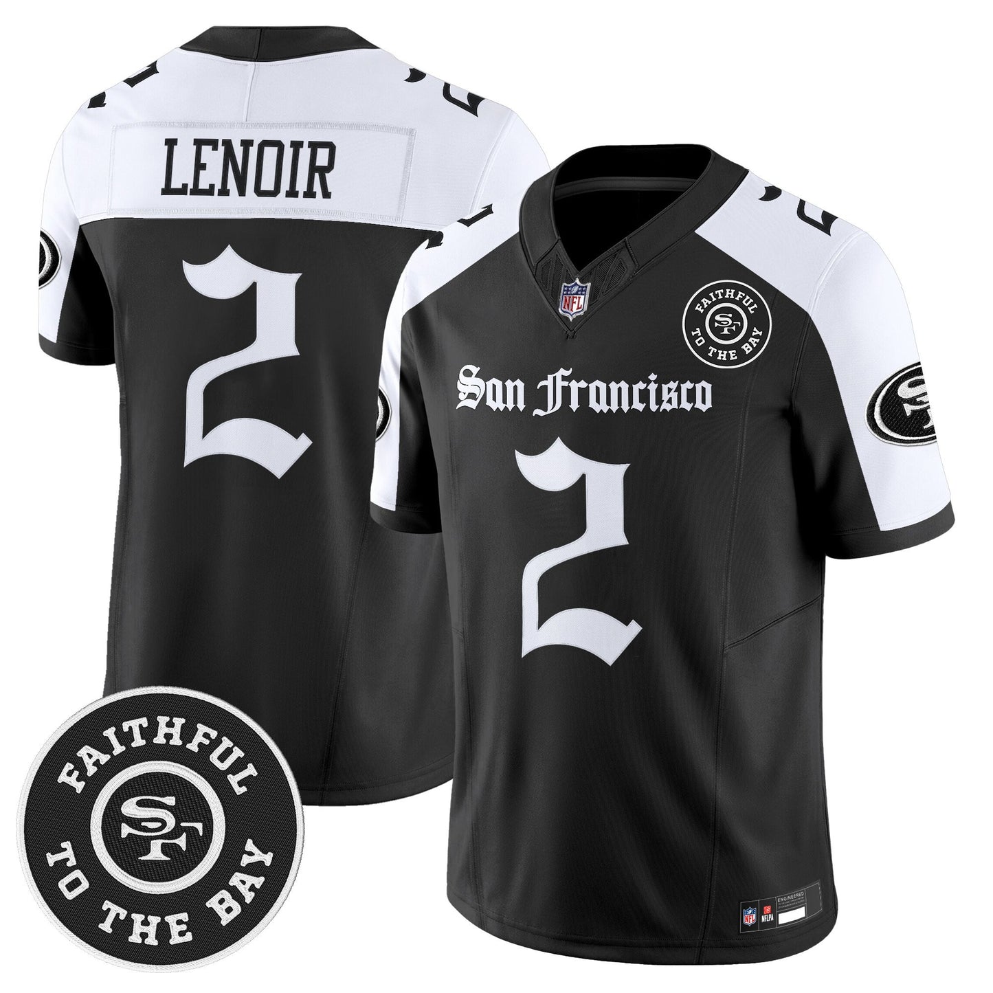 Men's San Francisco 49ers 'Gothic Edition' Vapor Limited Jersey - All Stitched