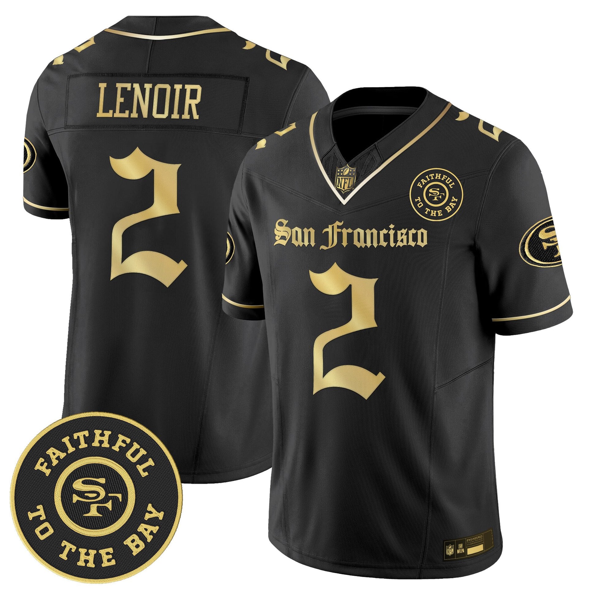 Men's San Francisco 49ers 'Gothic Edition' Vapor Limited Jersey - All Stitched