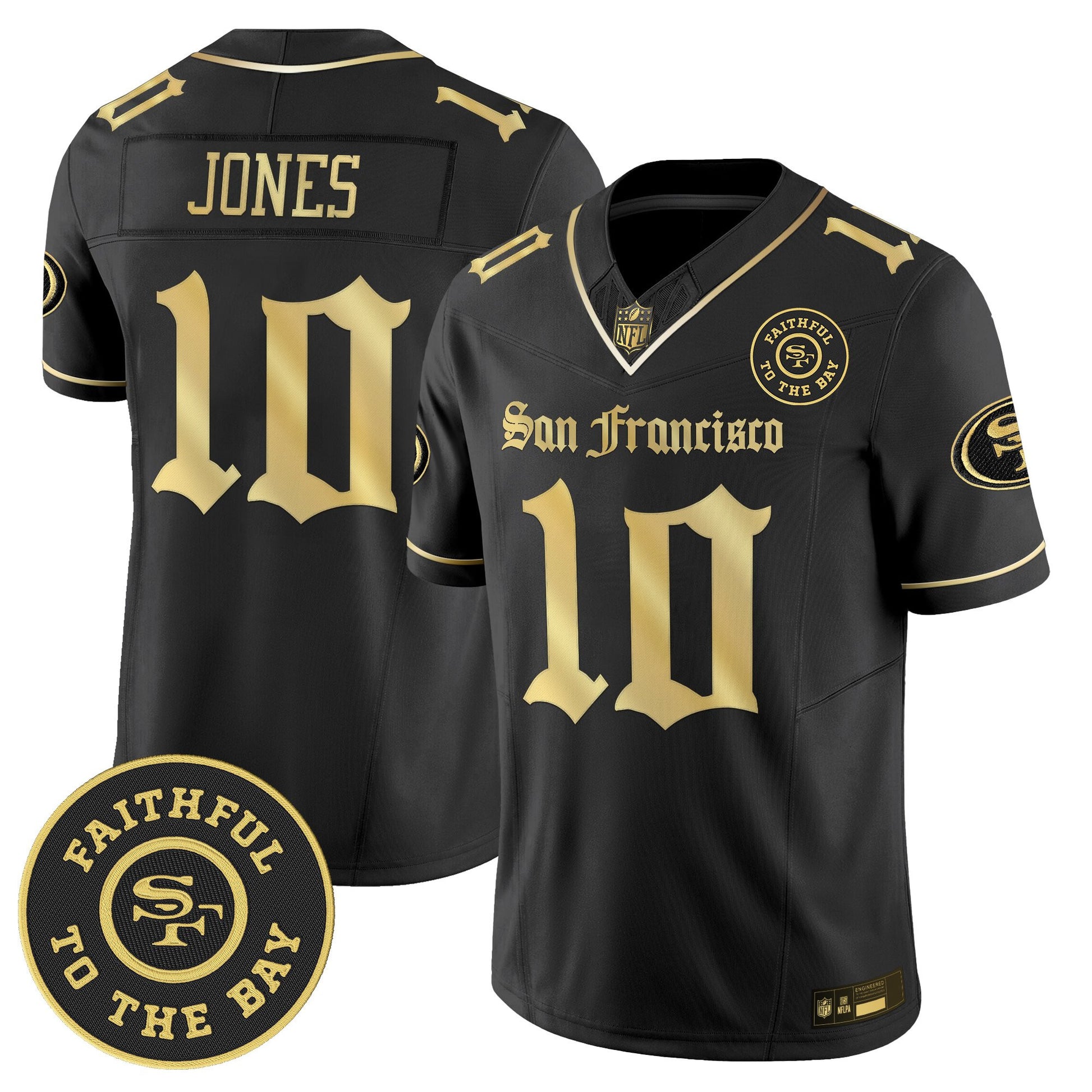 Men's San Francisco 49ers 'Gothic Edition' Vapor Limited Jersey - All Stitched