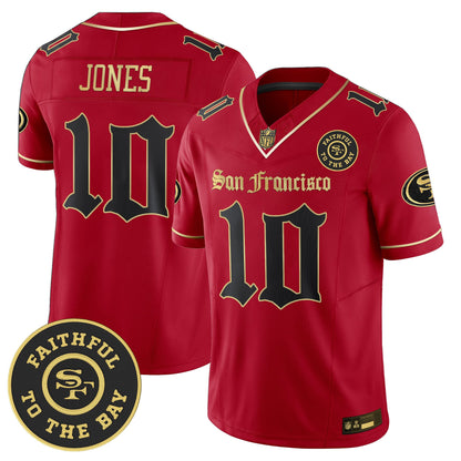 Men's San Francisco 49ers 'Gothic Edition' Vapor Limited Jersey - All Stitched