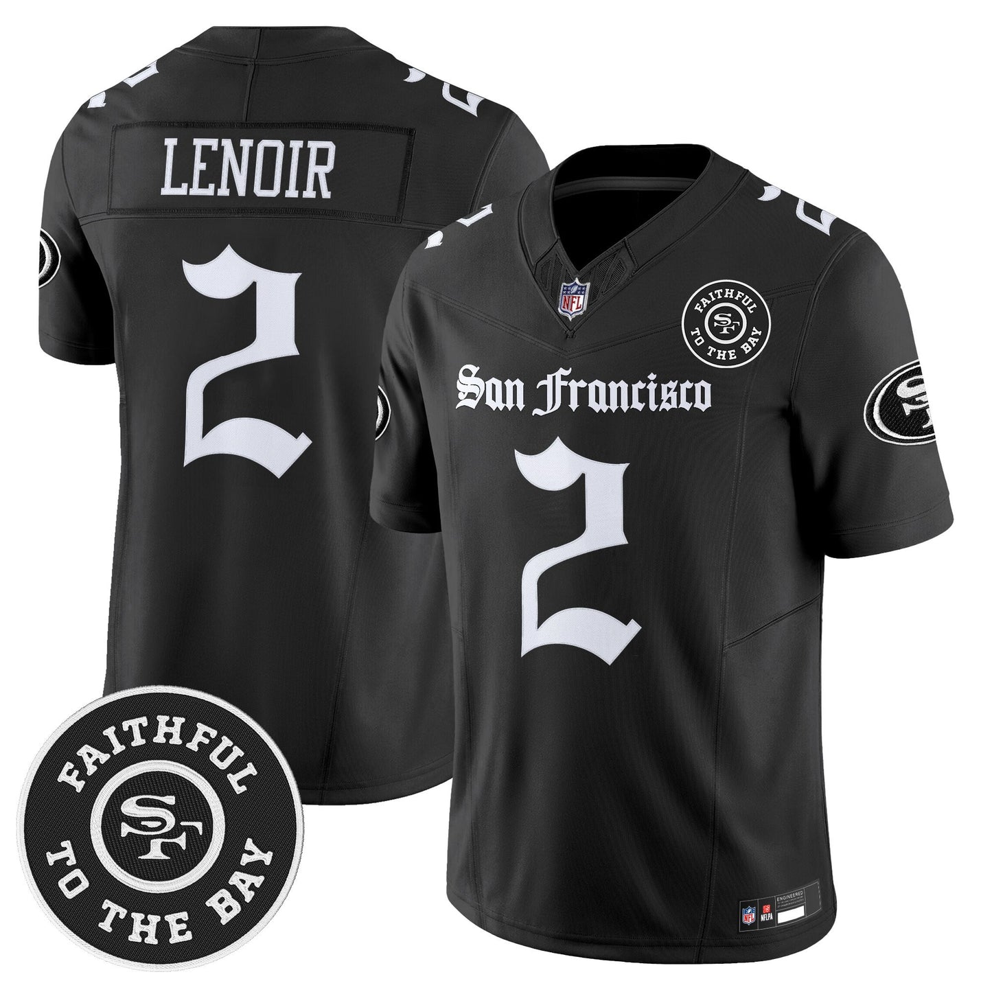 Men's San Francisco 49ers 'Gothic Edition' Vapor Limited Jersey - All Stitched
