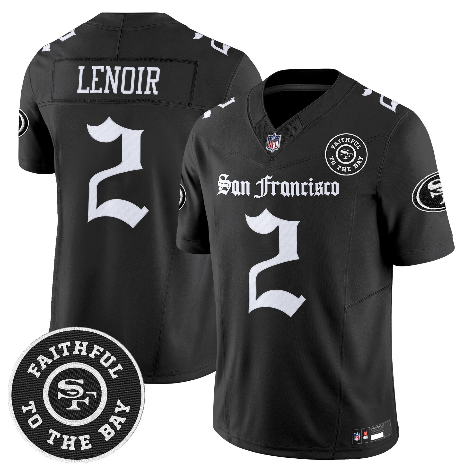 Men's San Francisco 49ers 'Gothic Edition' Vapor Limited Jersey - All Stitched