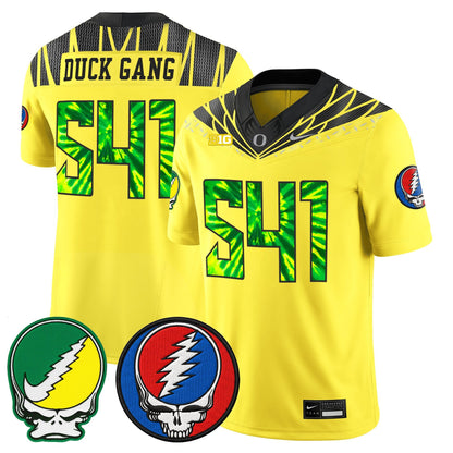 Men's Oregon Ducks 2025 'Grateful Ducks x Grateful Dead' Vapor Limited Jersey - All Stitched