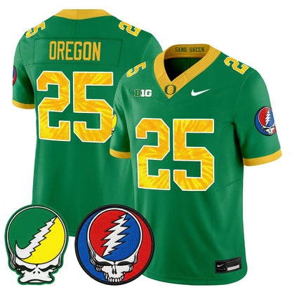 Men's Oregon Ducks 2025 'Grateful Ducks x Grateful Dead' Vapor Limited Jersey - All Stitched