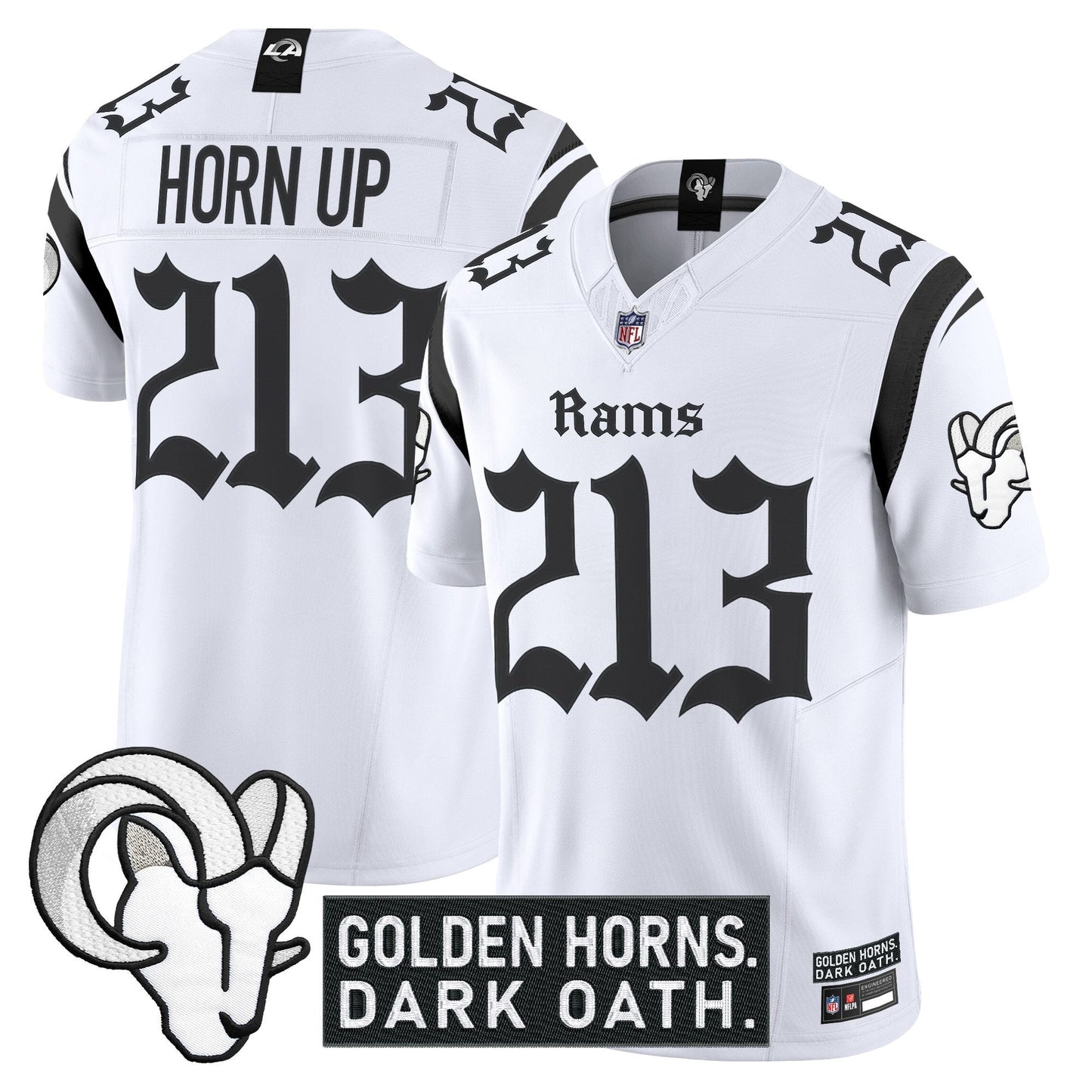 Men's Los Angeles Rams 'Gothic Horns Reforged Edition' Vapor Limited Jersey - All Stitched