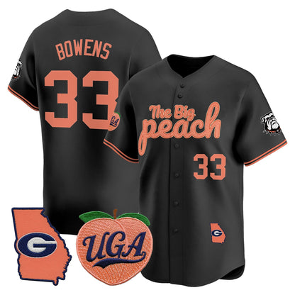 Men's Georgia Bulldogs The Big Peach Vapor Baseball Jersey - All stitched