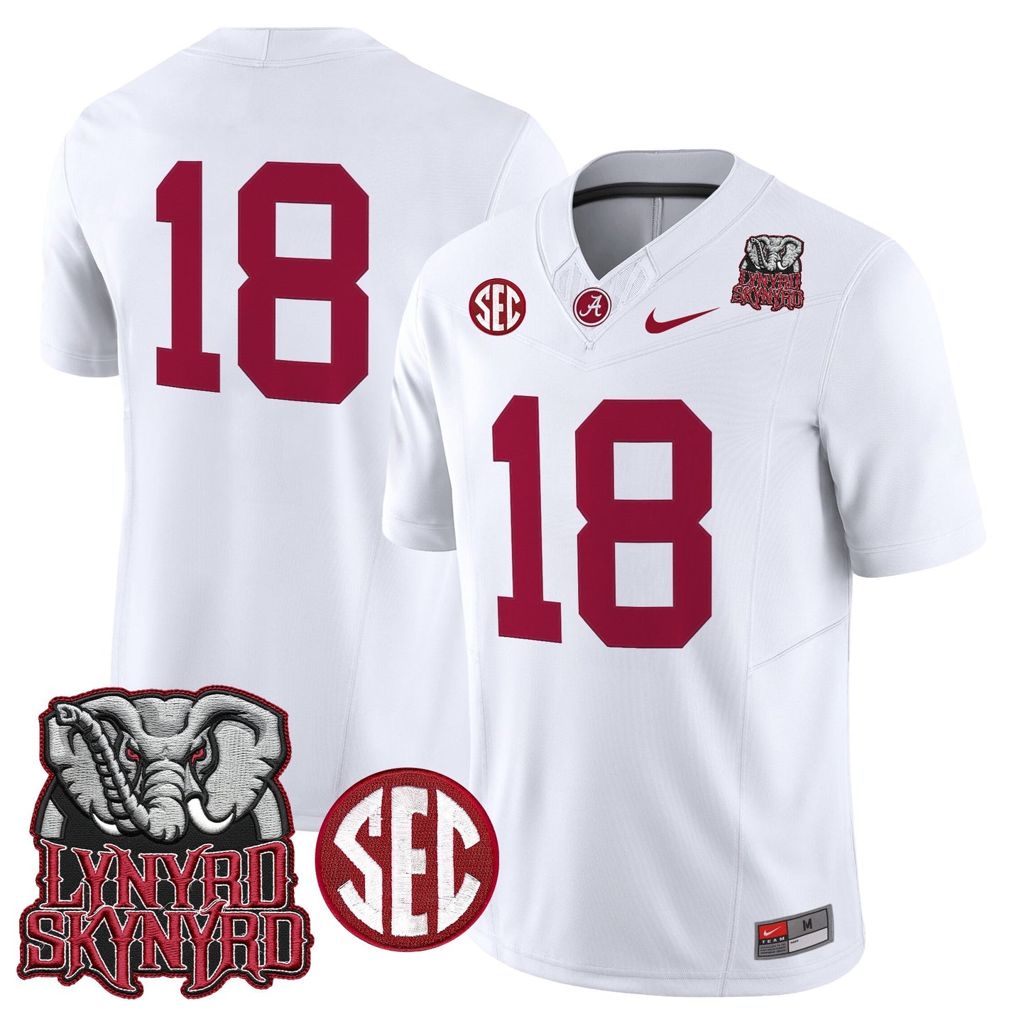 Men's Alabama Crimson Tide x Lynyrd Skynyrd Vapor Limited Jersey - Alabama Map - All Stitched