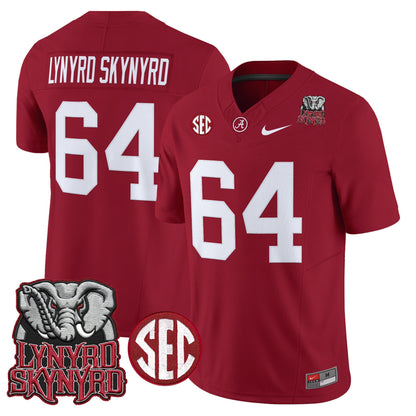 Men's Alabama Crimson Tide x Lynyrd Skynyrd Vapor Limited Jersey - Alabama Map - All Stitched