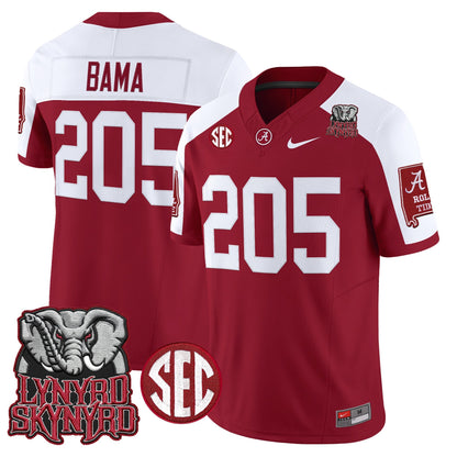 Men's Alabama Crimson Tide x Lynyrd Skynyrd Vapor Limited Jersey - Alabama Map - All Stitched