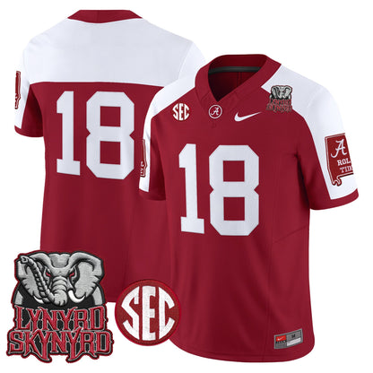 Men's Alabama Crimson Tide x Lynyrd Skynyrd Vapor Limited Jersey - Alabama Map - All Stitched