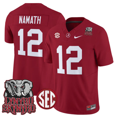 Men's Alabama Crimson Tide x Lynyrd Skynyrd Vapor Limited Jersey - Alabama Map - All Stitched
