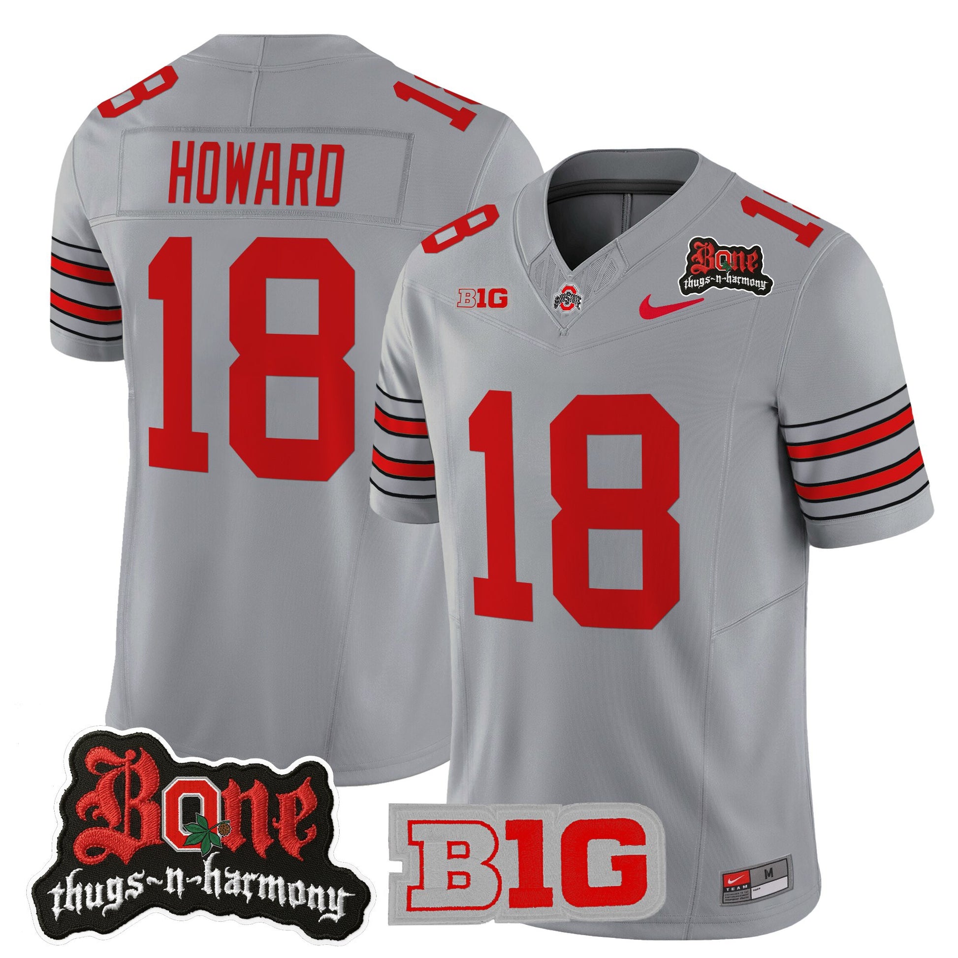 Men's Ohio State Buckeyes x Bone Thugs-N-Harmony Vapor Limited Jersey - Heritage Stripe Edition - All Stitched