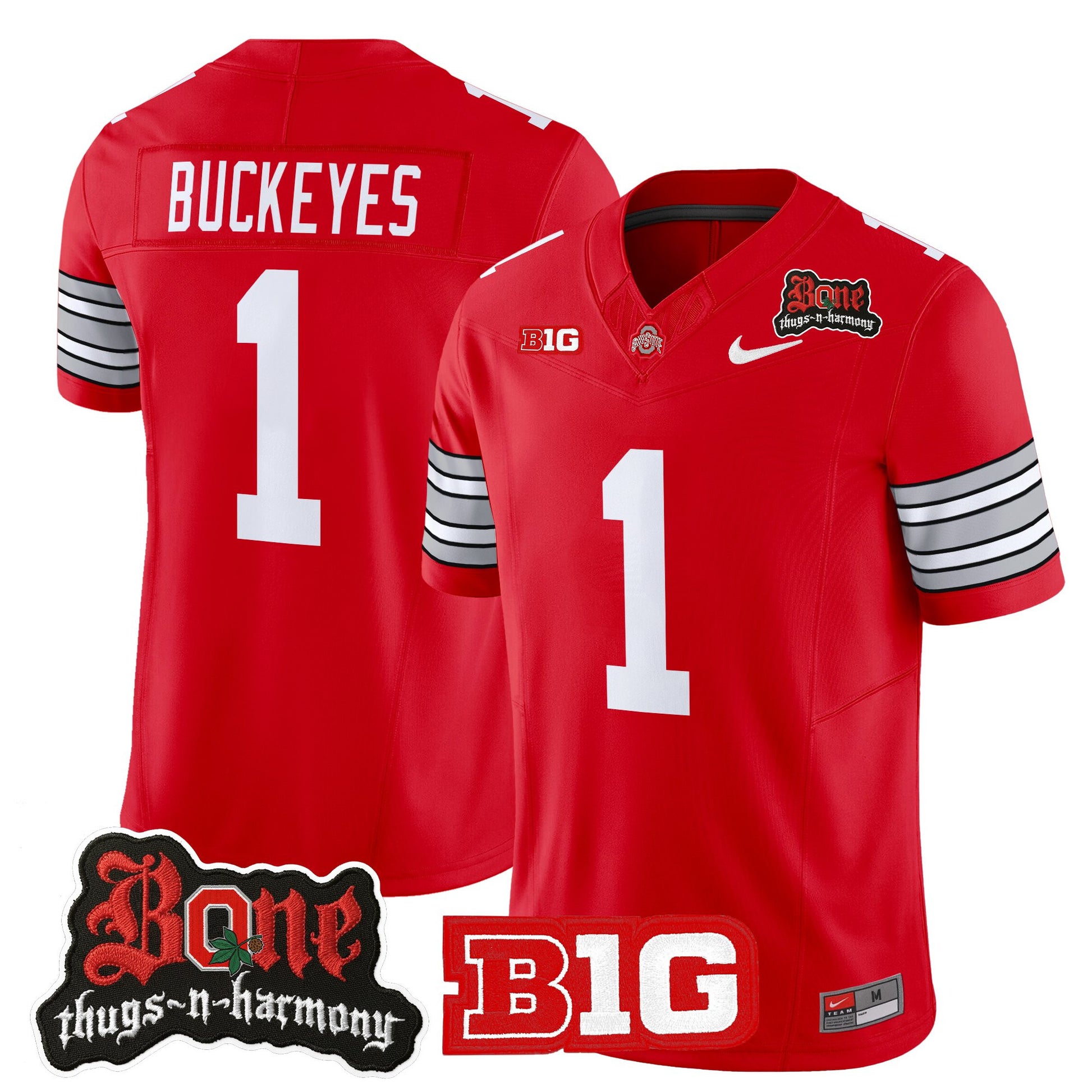 Men's Ohio State Buckeyes x Bone Thugs-N-Harmony Vapor Limited Jersey - Heritage Stripe Edition - All Stitched