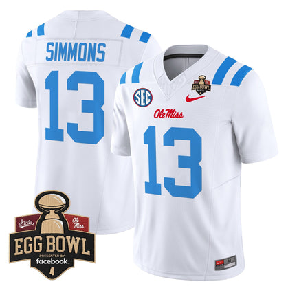 Men's Ole Miss Rebels 2025 Egg Bowl Vapor Limited Jersey - All Stitched