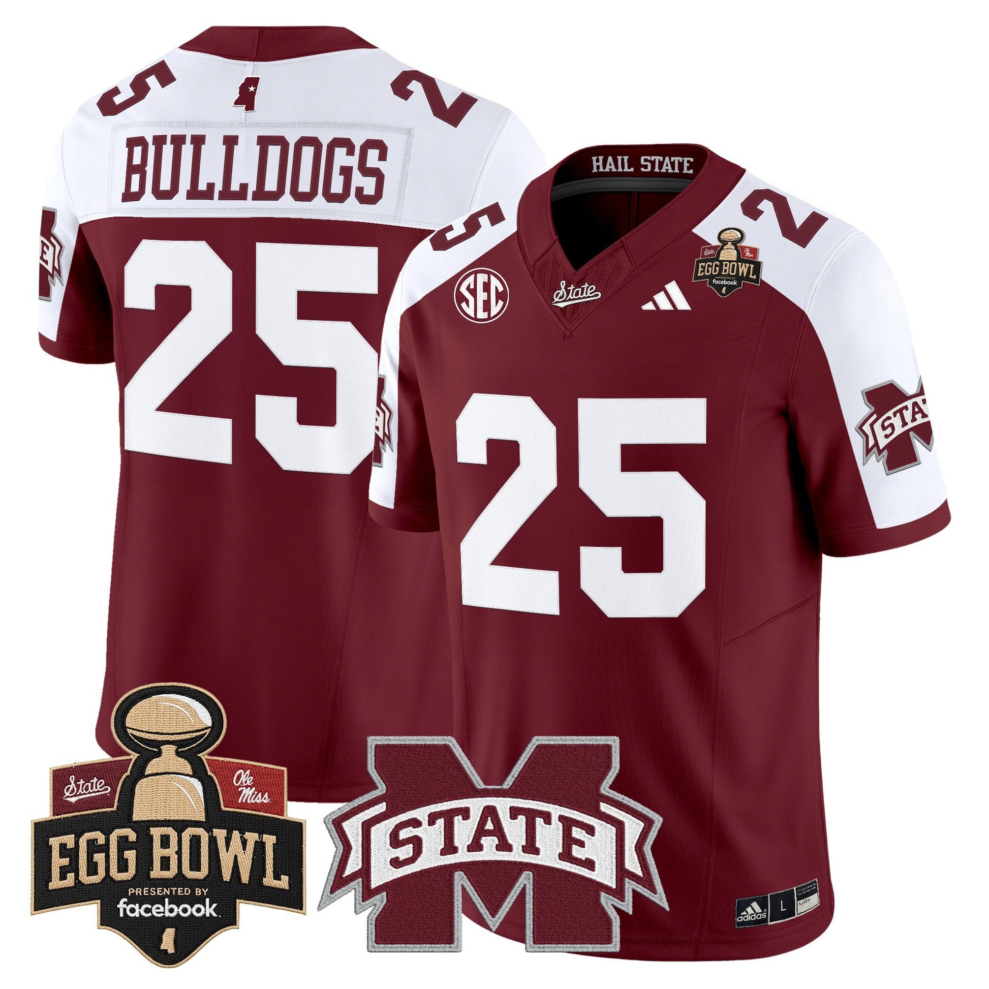 Men's Mississippi State Bulldogs 2025 Egg Bowl Vapor Limited Jersey - All Stitched