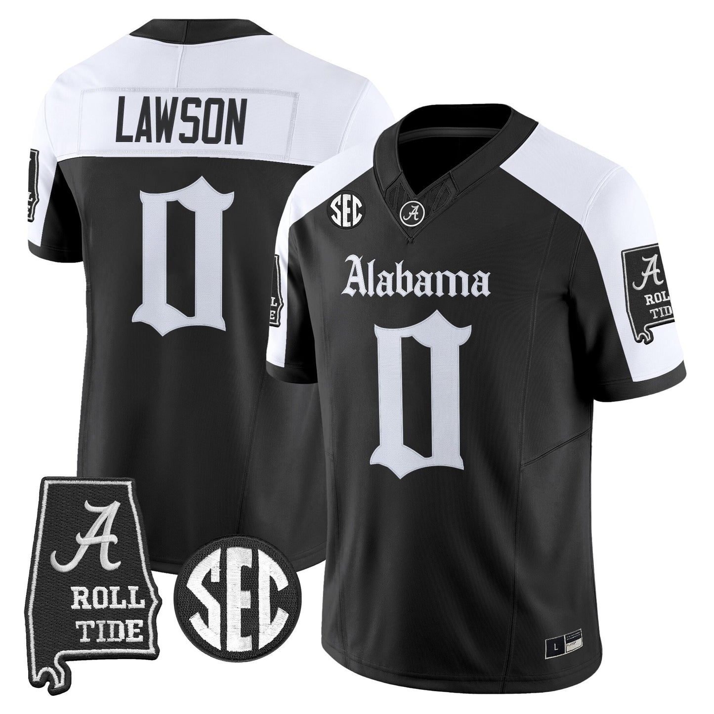 Men's Alabama Crimson Tide 'Gothic Edition' Vapor Limited Jersey - Alabama Map - All Stitched