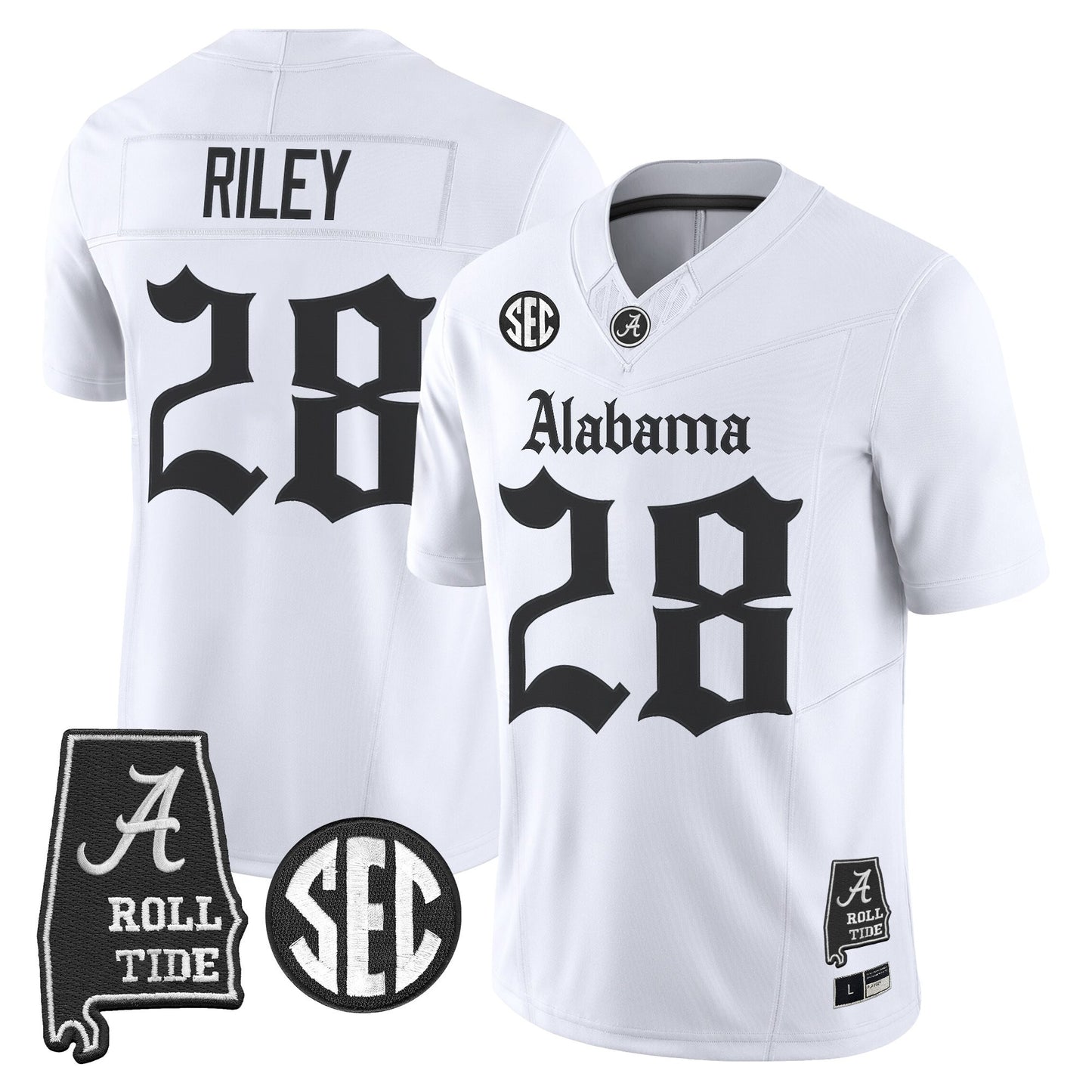 Men's Alabama Crimson Tide 'Gothic Edition' Vapor Limited Jersey - Alabama Map - All Stitched