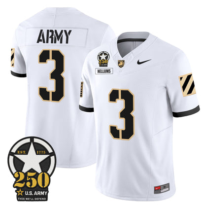 Men's Army Black Knights 250th Anniversary Patch Vapor Limited Jersey - All Stitched