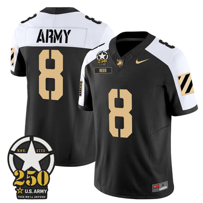 Men's Army Black Knights 250th Anniversary Patch Vapor Limited Jersey - All Stitched