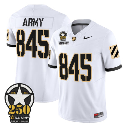 Men's Army Black Knights 250th Anniversary Patch Vapor Limited Jersey - All Stitched