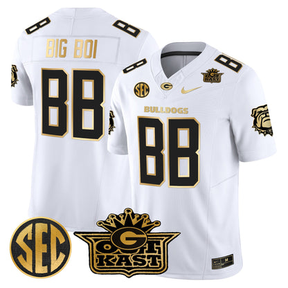 Men's Outkast x Georgia Bulldogs Gold Vapor Limited Jersey - All stitched