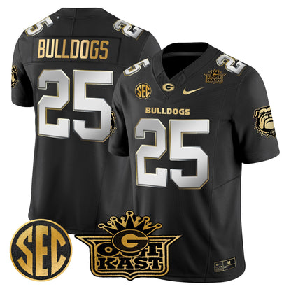 Men's Outkast x Georgia Bulldogs Gold Vapor Limited Jersey - All stitched