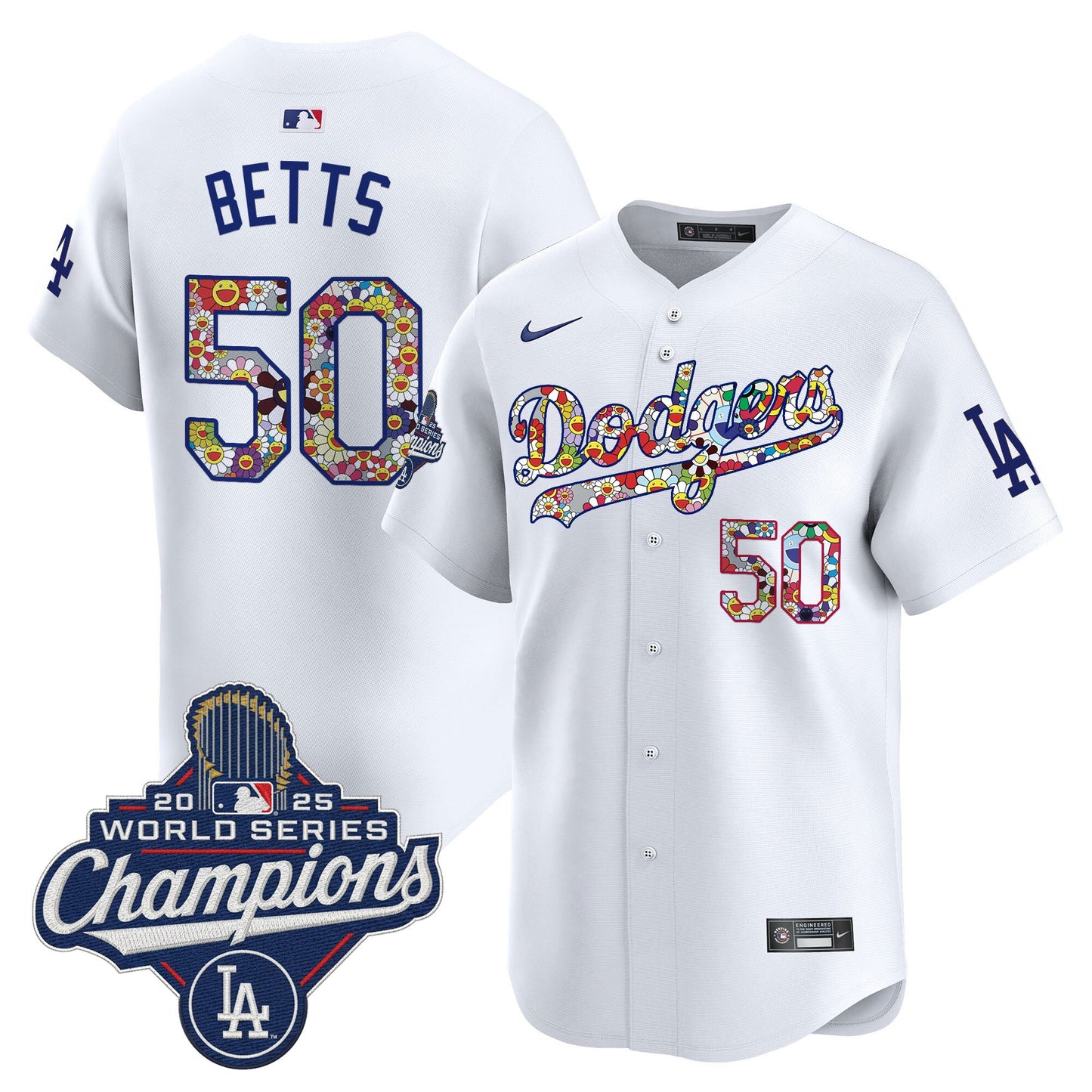Men's Dodgers 2025 World Series Champions x Takashi Murakami Vapor Premier Limited Jersey - Stitched