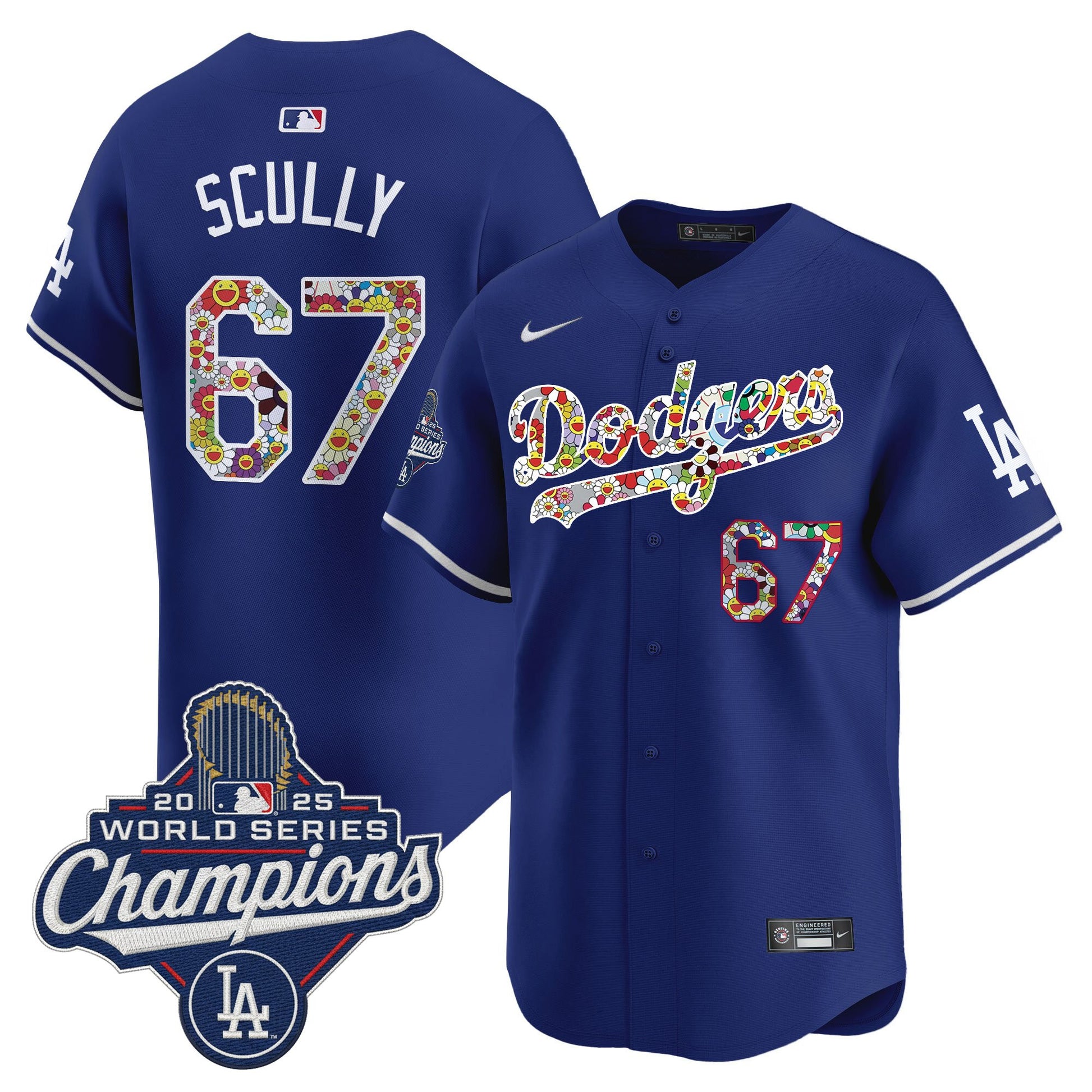 Men's Dodgers 2025 World Series Champions x Takashi Murakami Vapor Premier Limited Jersey - Stitched