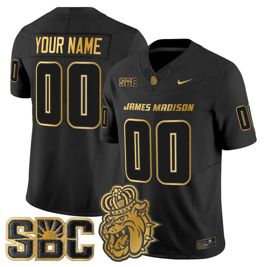 James Madison Dukes 2025 Gold Vapor Limited Custom Jersey - All Stitched
