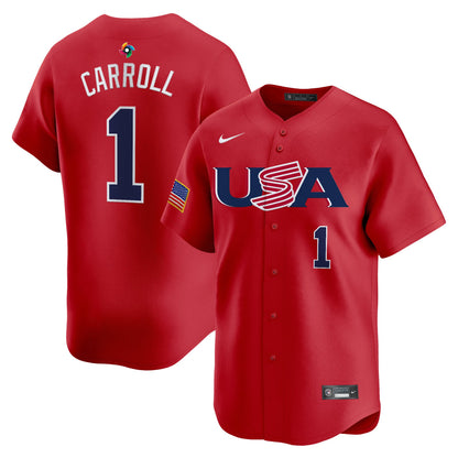 Men's Team USA World Baseball Classic Vapor Premier Jersey - 2026 Roster (Projected Number) - All Stitched
