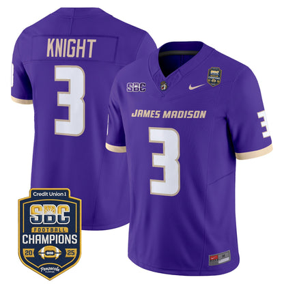 Men's James Madison Dukes 2025 SBC Champions Vapor Limited Jersey - All Stitched