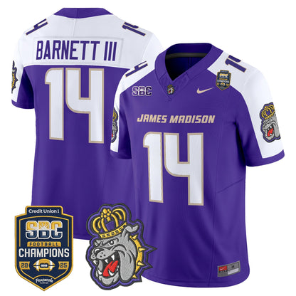 Men's James Madison Dukes 2025 SBC Champions Vapor Limited Jersey - All Stitched