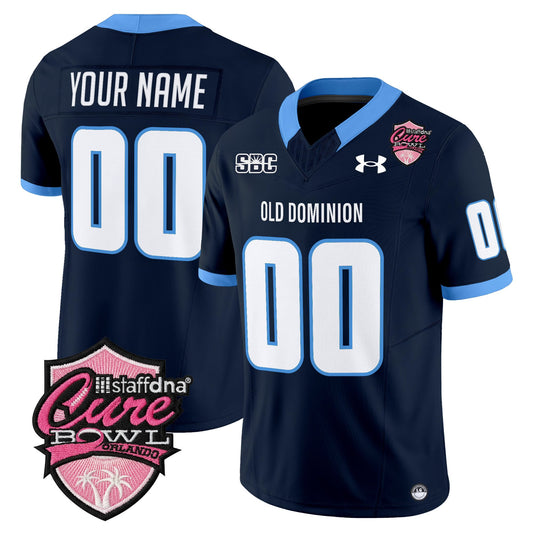 Old Dominion Monarchs 2025 Cure Bowl Vapor Limited Custom Jersey - All Stitched