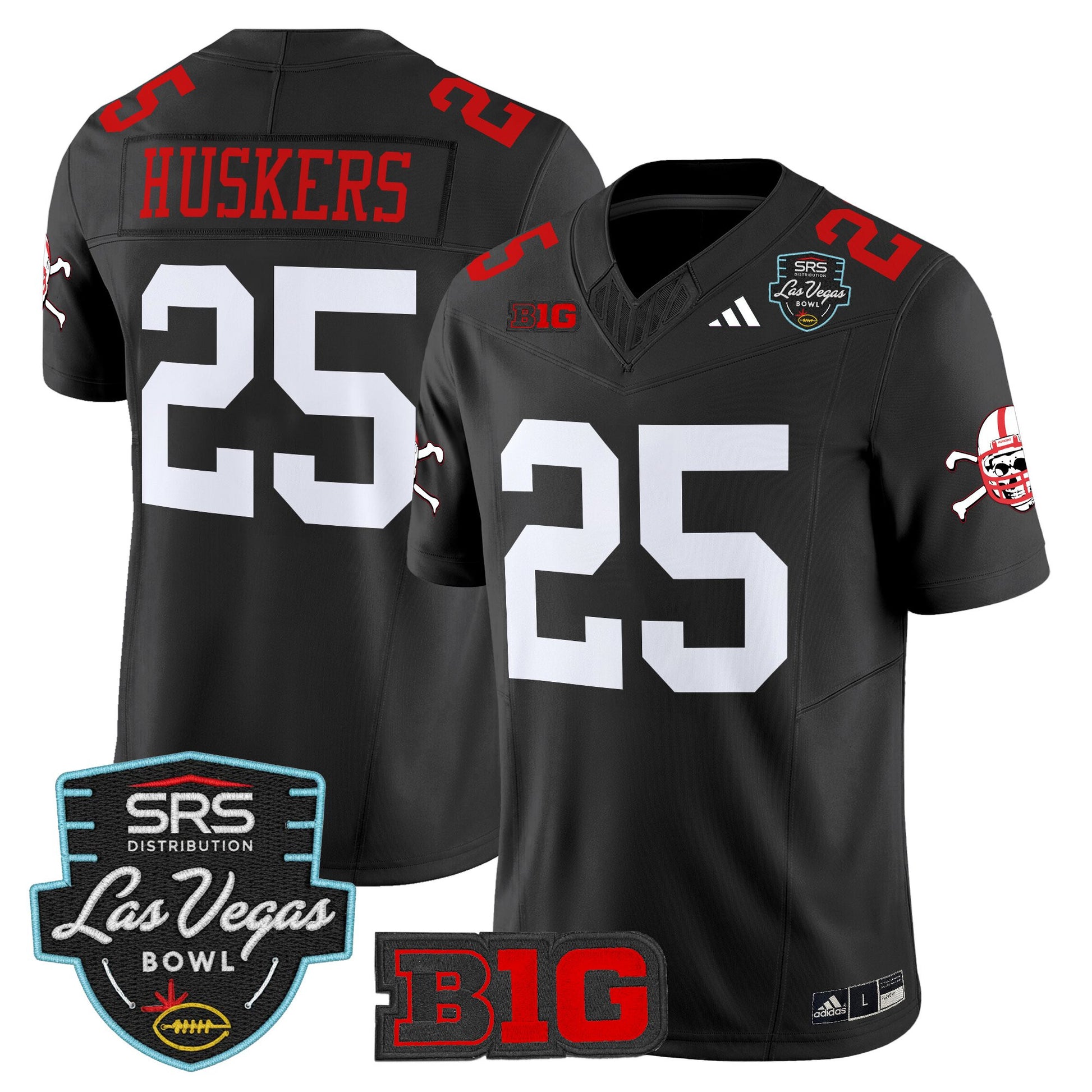 Men's Nebraska Cornhuskers 2025 Las Vegas Bowl Vapor Limited Jersey - All Stitched