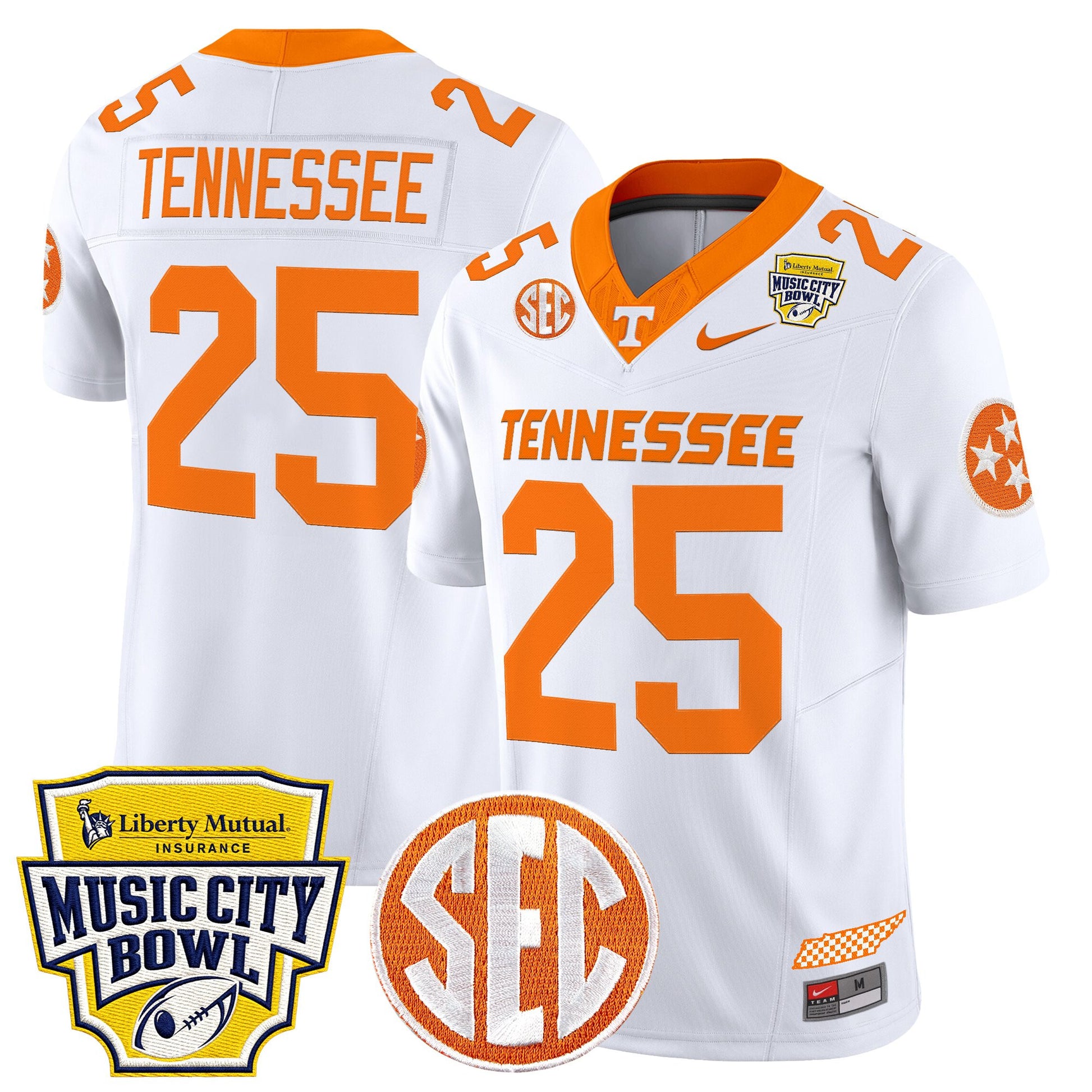 Men's Tennessee Volunteers 2025 Music City Bowl Vapor Limited Jersey - All Stitched