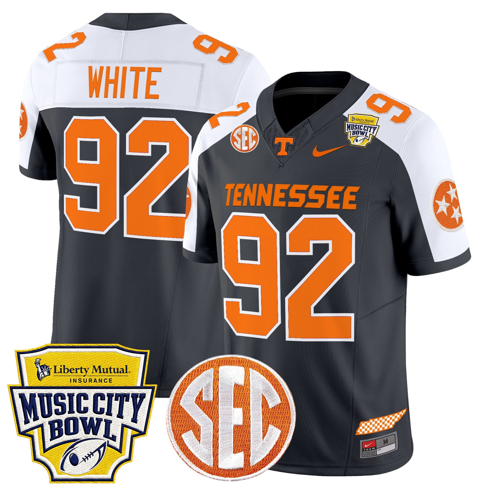 Men's Tennessee Volunteers 2025 Music City Bowl Vapor Limited Jersey - All Stitched
