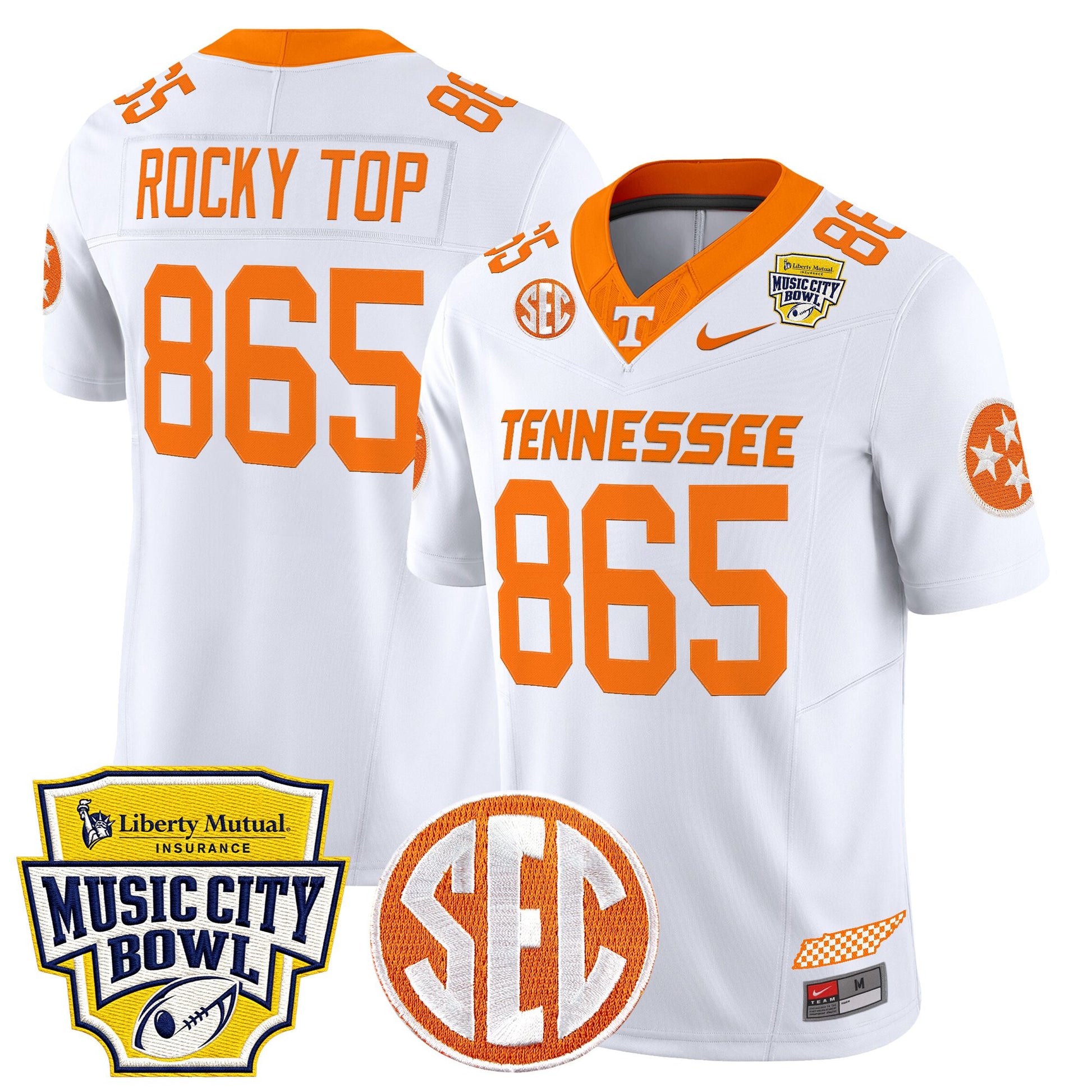 Men's Tennessee Volunteers 2025 Music City Bowl Vapor Limited Jersey - All Stitched