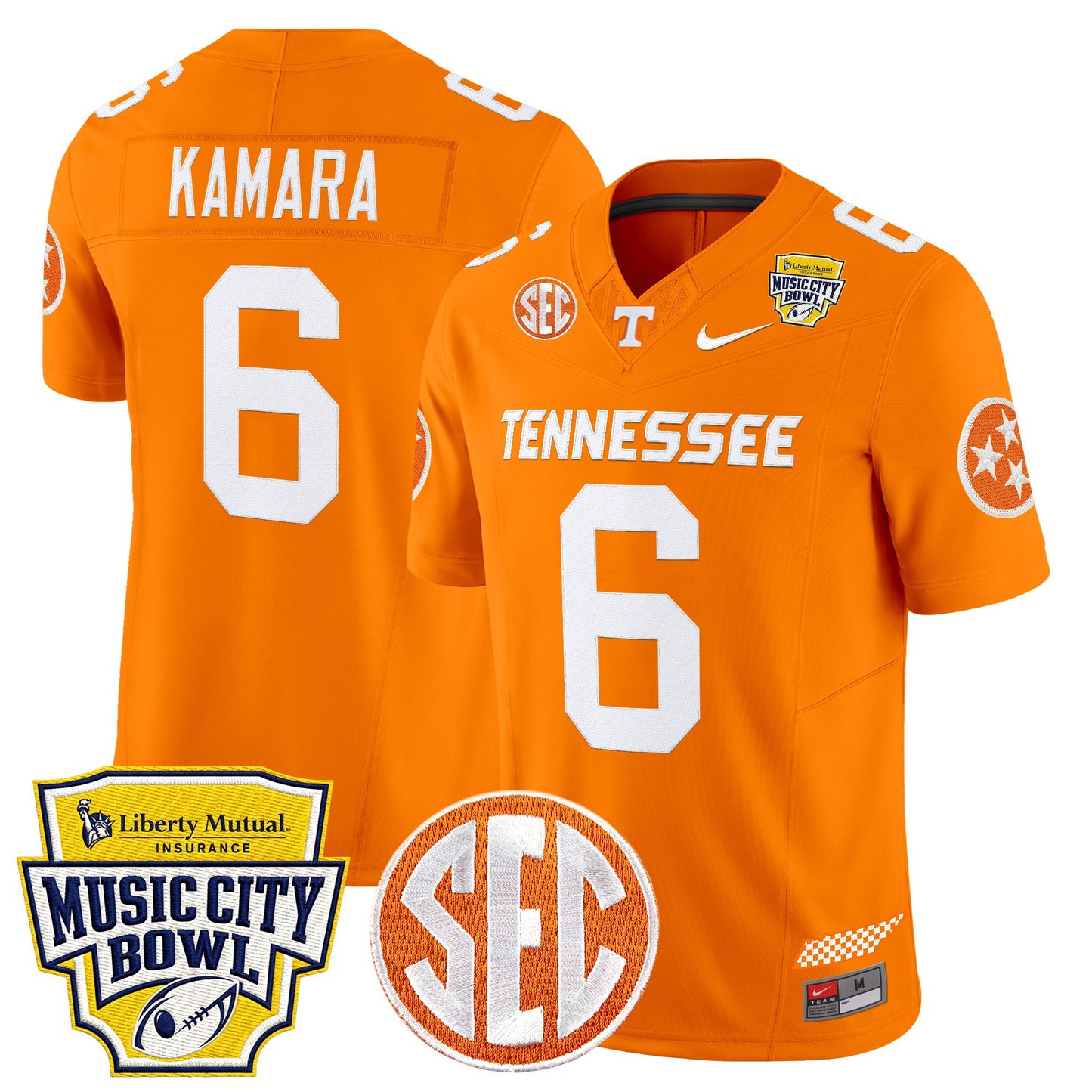 Men's Tennessee Volunteers 2025 Music City Bowl Vapor Limited Jersey - All Stitched
