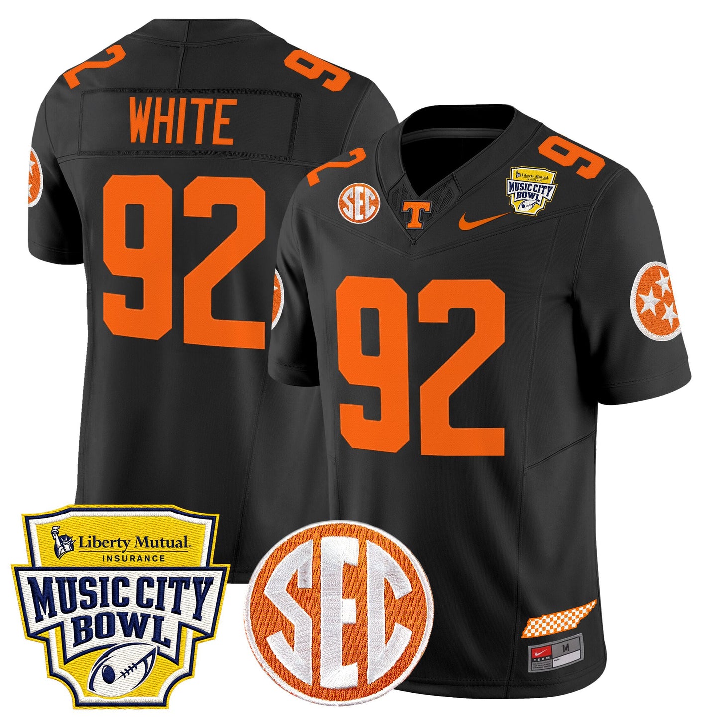Men's Tennessee Volunteers 2025 Music City Bowl Vapor Limited Jersey - All Stitched