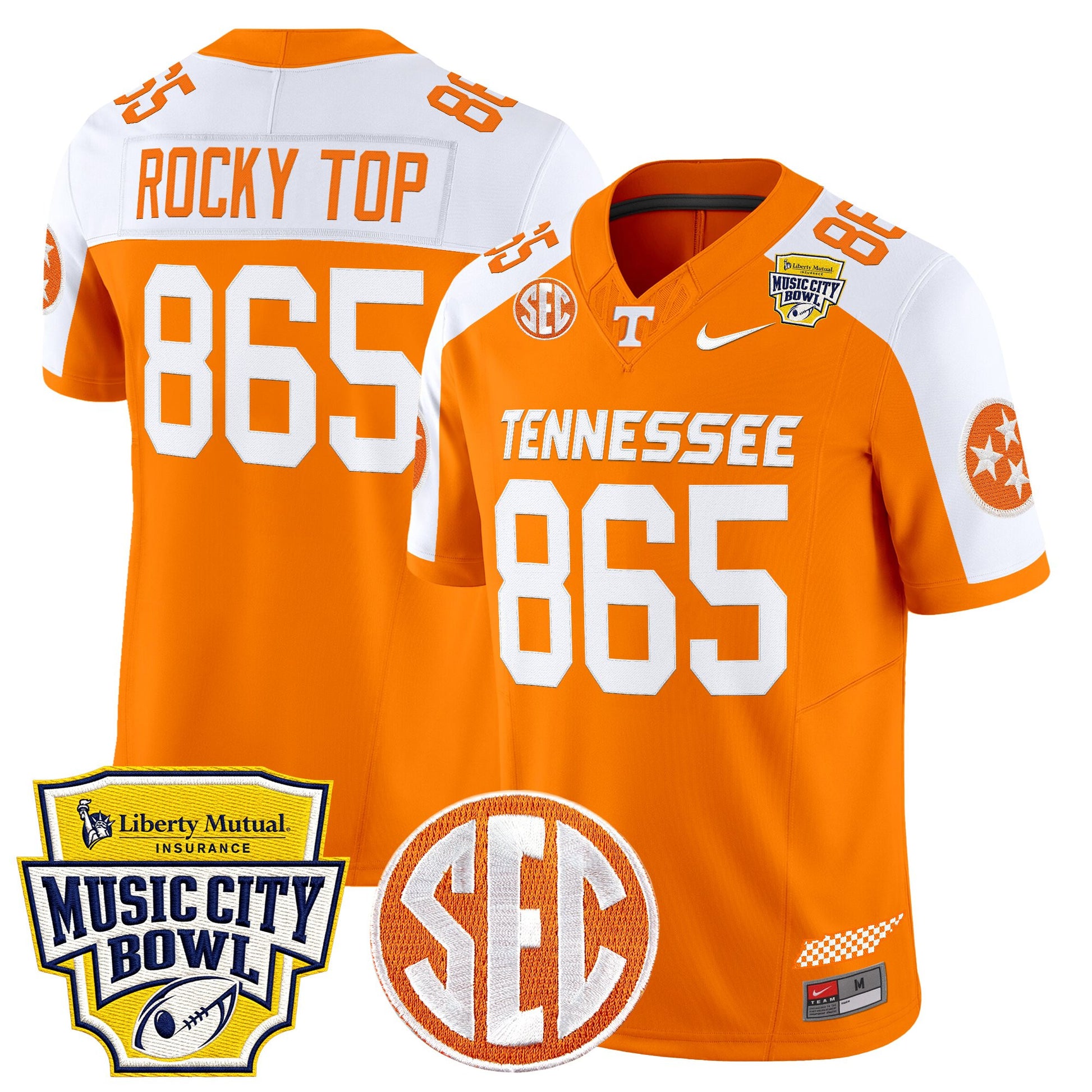 Men's Tennessee Volunteers 2025 Music City Bowl Vapor Limited Jersey - All Stitched