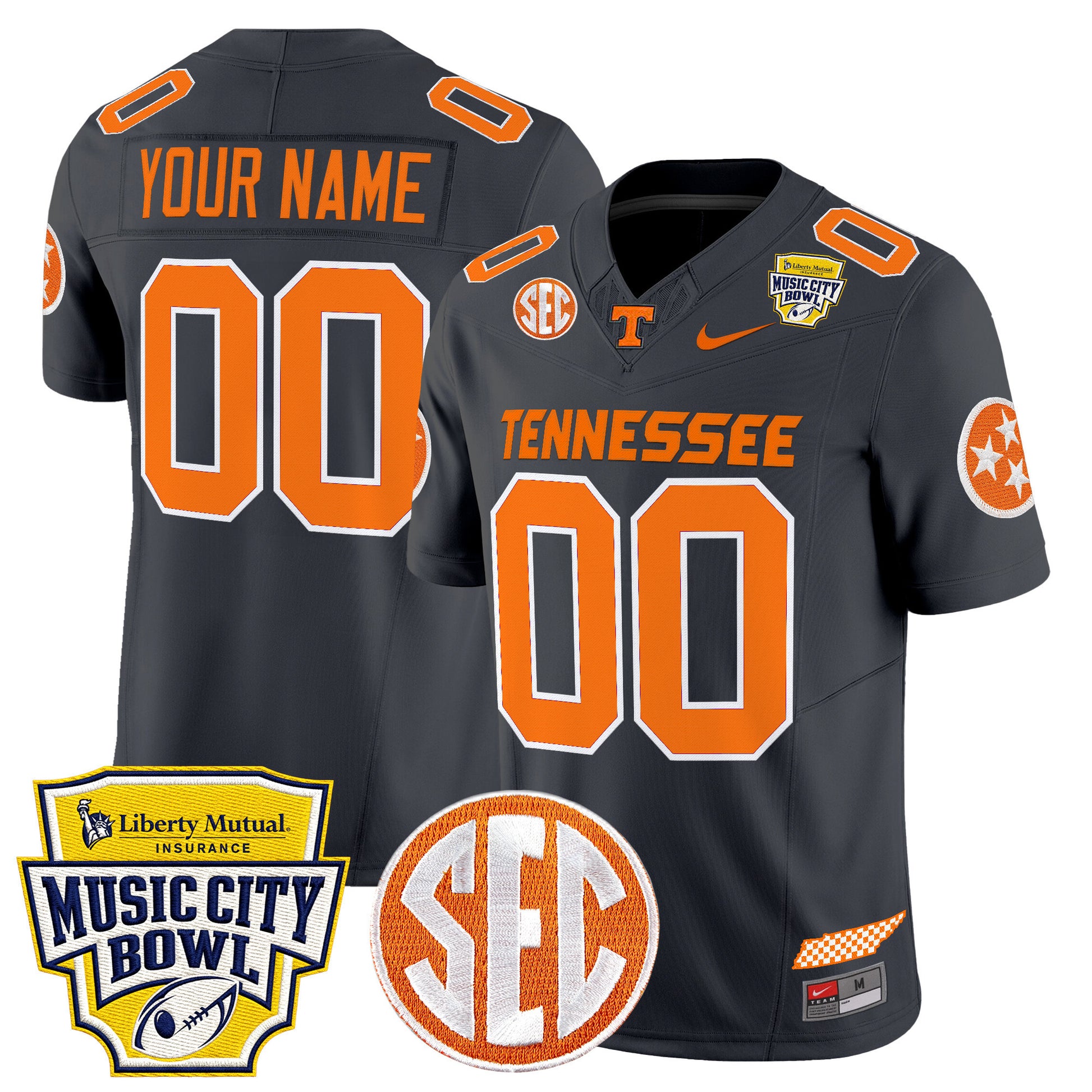 Tennessee Volunteers 2025 Music City Bowl Vapor Limited Custom Jersey - All Stitched