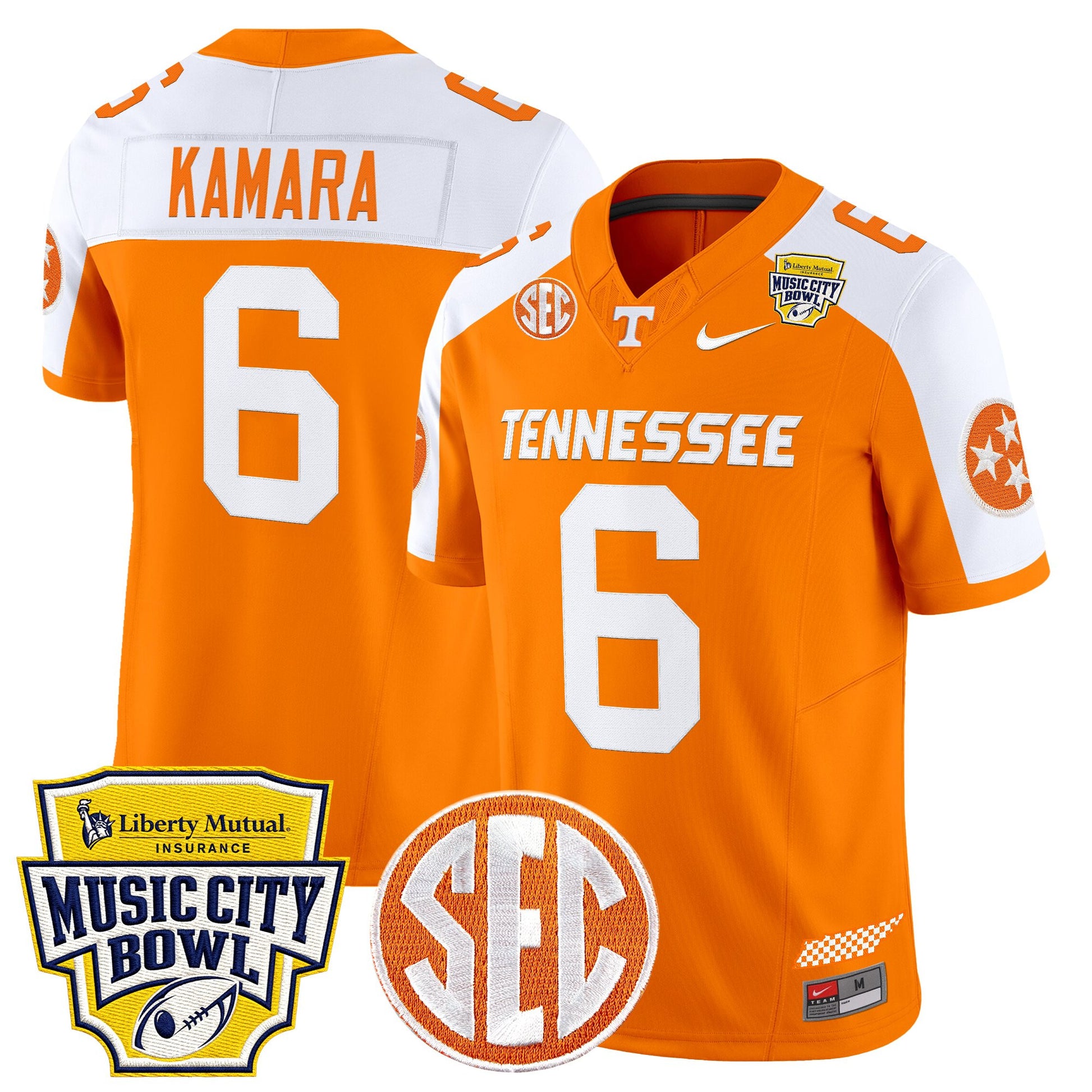 Men's Tennessee Volunteers 2025 Music City Bowl Vapor Limited Jersey - All Stitched